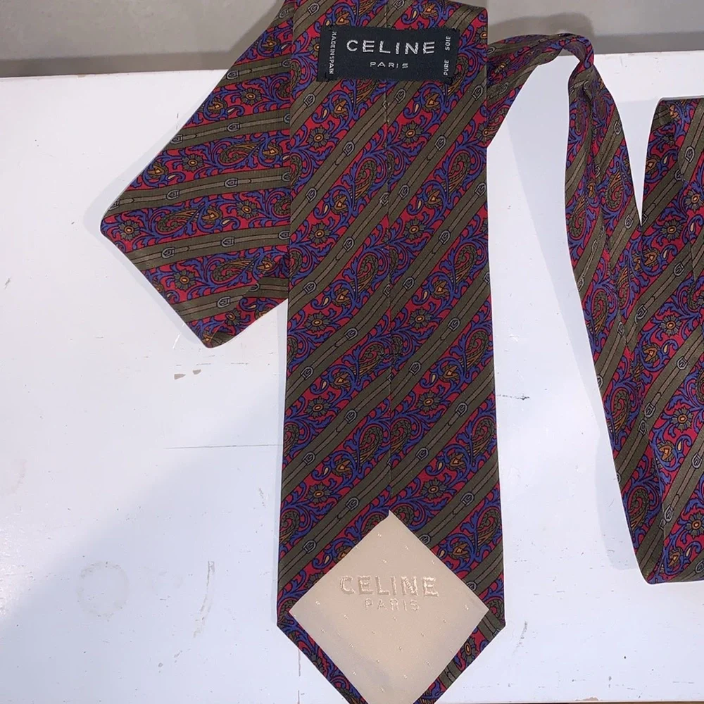 CELINE PARIS SILK TIE - Picture 3 of 6